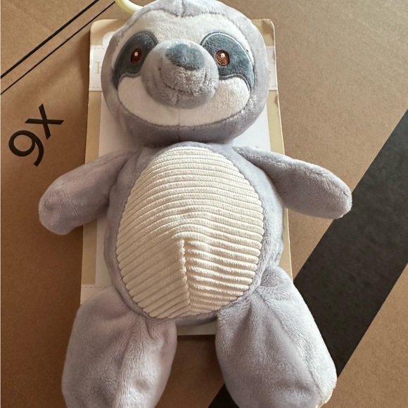 14" Kellytoy Tan Beige Sloth Plush 12” Crinkle Rattle Stuffed Animal - Picture 4 of 4